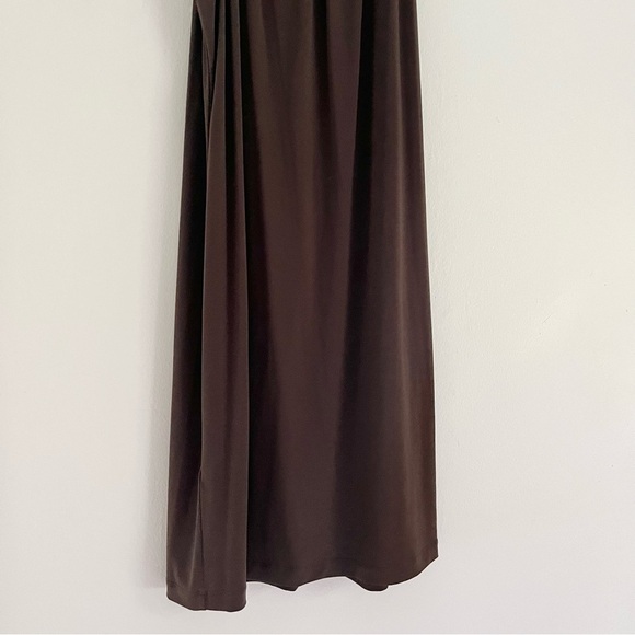 NWT Calvin Klein Women’s Beaded Neck Scoop Neck Sleeveless Dress Brown Size 10 - Picture 6 of 8